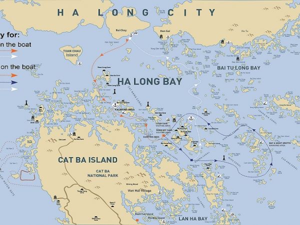 Bản đồ du lịch Vịnh Hạ Long
