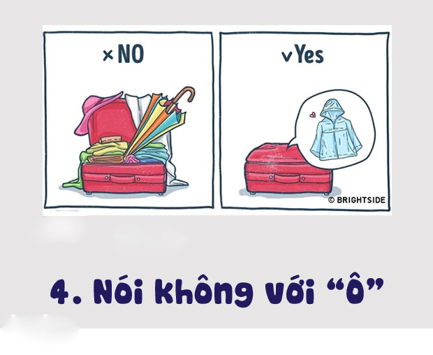 Mẹo xếp đồ gọn nhẹ để vali đi du lịch 4