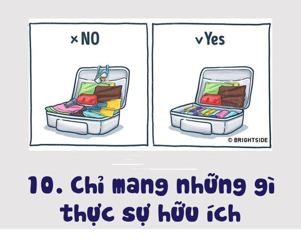 Mẹo gấp đồ nhỏ gọn để vali 10
