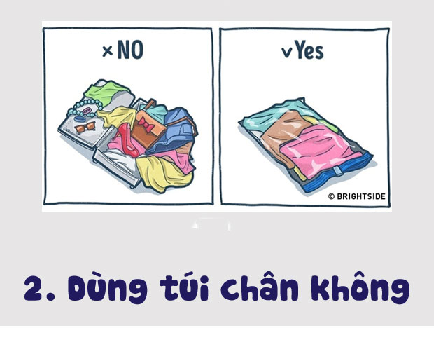 Mẹo xếp đồ gọn nhẹ để vali đi du lịch 02